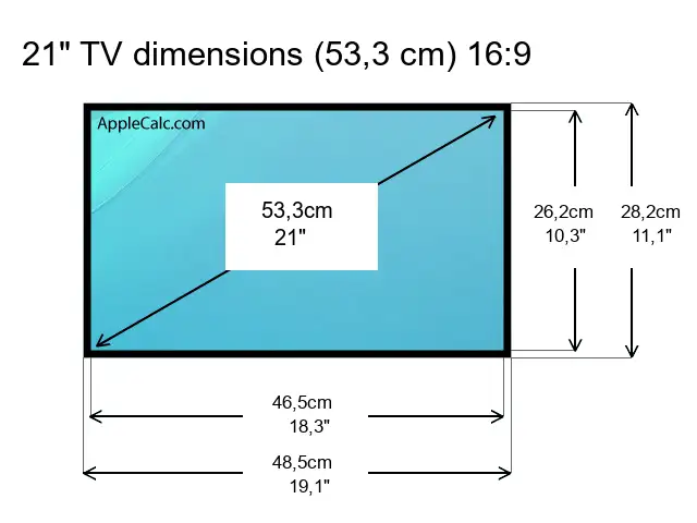 Телевизор 44 Дюйма Размеры